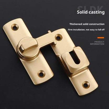 New Punch-free Hasp Latch Door Lock Black Cabinet Locks Kids Safety Lock  Sliding Door Anti-pried Hook Lock Hardware