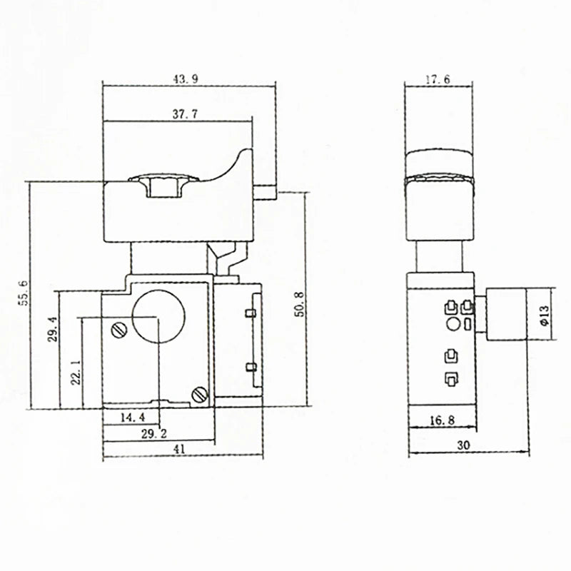 FA2-6/1BEK 6A 250V Power Tool Trigger Switch Lock-On Button