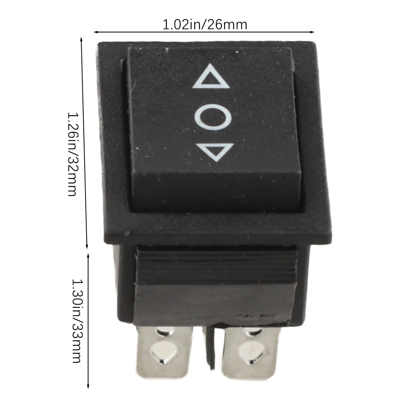 2 Pack 6 Pin DPDT Pole Throw Momentary Rocker Switch Snap In Terminals for Car Motorcycle Boat and Electrical Equipment