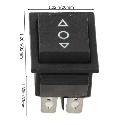 2 Pack 6 Pin DPDT Pole Throw Momentary Rocker Switch Snap In Terminals for Car Motorcycle Boat and Electrical Equipment