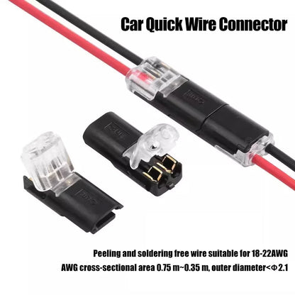 2 Pin Automotive Waterproof Connector Wire Terminal ABS 18-22AWG 300V 10A