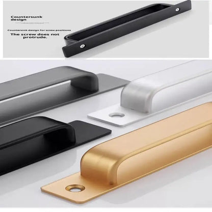 Drill-free Aluminum Handle for Sliding Door Window Drawer Bathroom Push-Pull