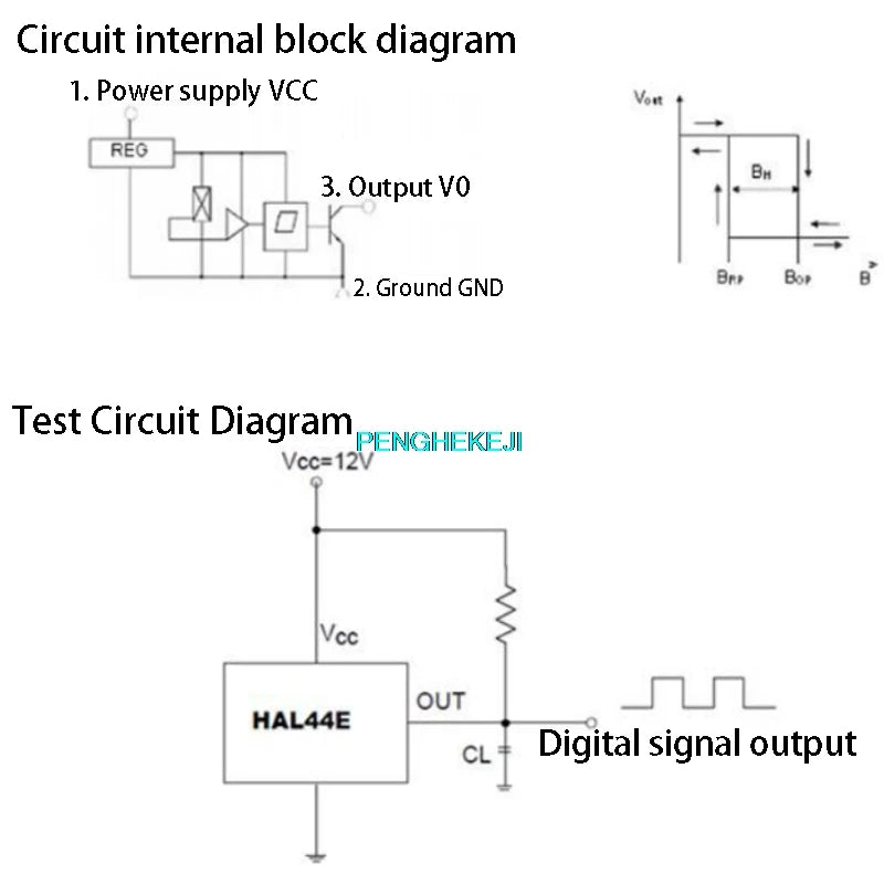 5PCS A3144E 44E SOT-23 Unipolar Hall Effect Sensor Switch HAL3144E Module