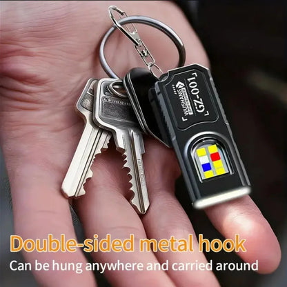 Mini Keychain Flashlight with Magnet Rechargeable Multifunction Torch Lamp Portable Clip on Flashlight Waterproof Camping Light