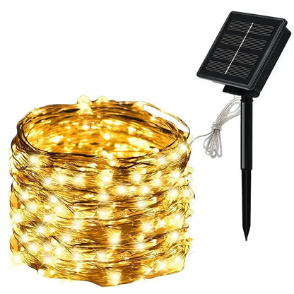 Solar LED Fairy Light Outdoor 7M 12M 22M 32M Waterproof Garland String Lights for Christmas Party Garden Decoration Solar Lamp