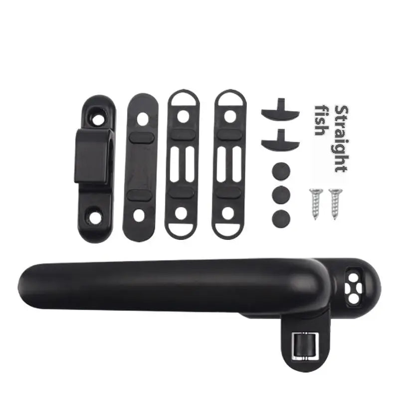 Aluminum Alloy Casement Window Handle with Lock Seven-Character Design