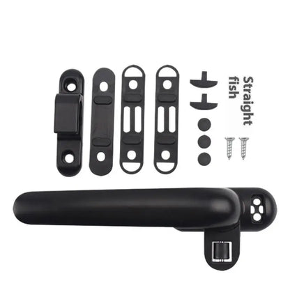 Aluminum Alloy Casement Window Handle with Lock Seven-Character Design