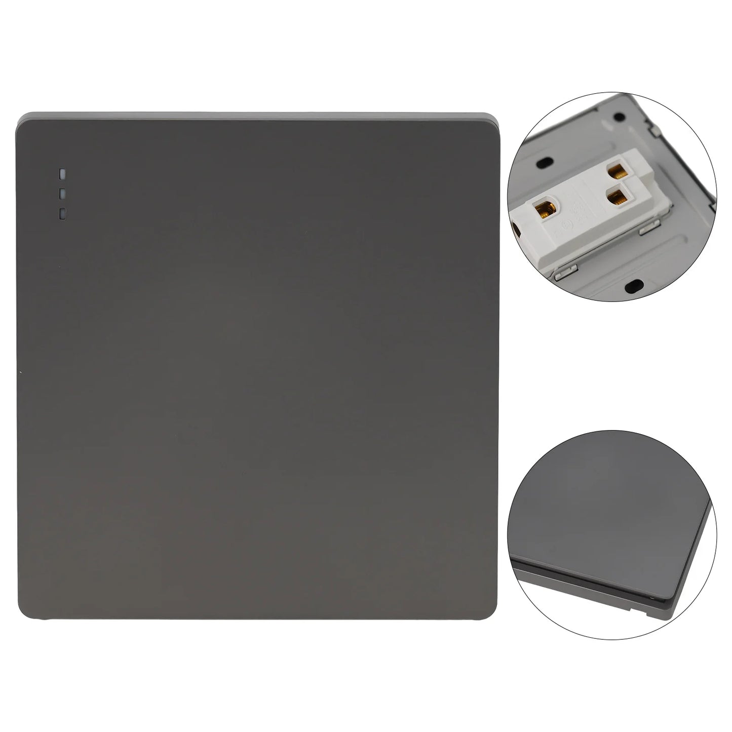 None Gray Button Switch Switches 1 2 3 Gang 86mm Flame Frameless PC Material Push Retardant Rocker Switch None