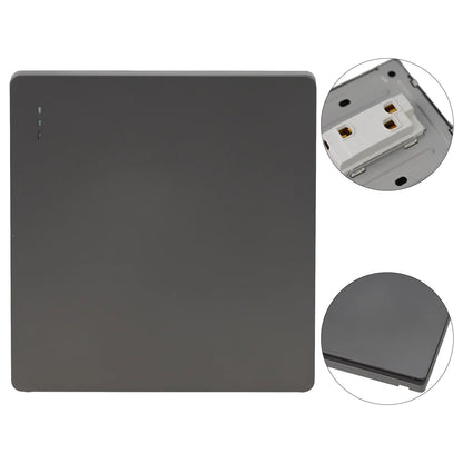 None Gray Button Switch Switches 1 2 3 Gang 86mm Flame Frameless PC Material Push Retardant Rocker Switch None