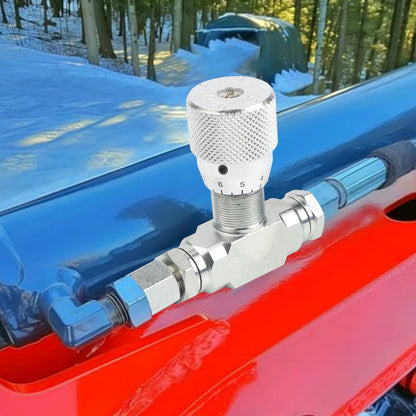 Two Way Throttle Valve with 08L Connector for Hydraulic and Pneumatic Circuits Carbon Steel Construction with NPT Female Thread