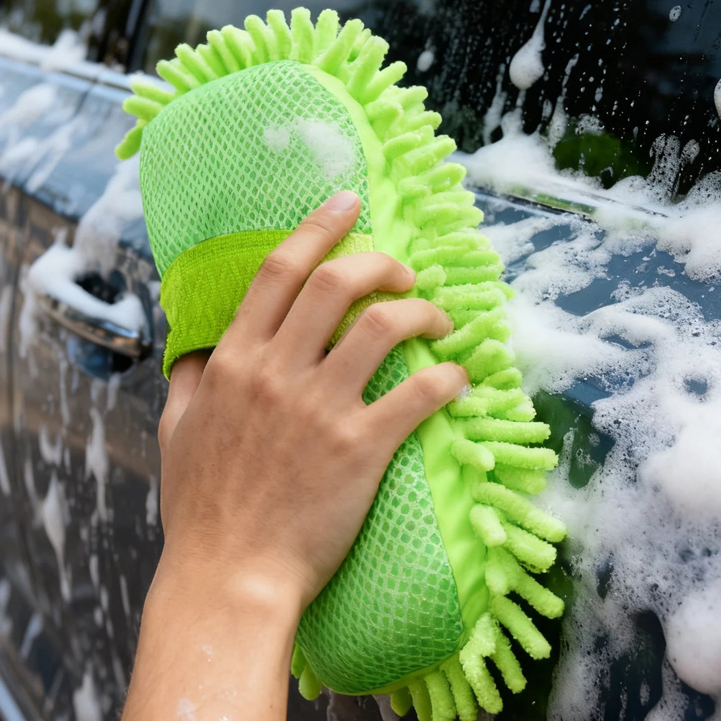 Car Wash Microfiber Chenille Car Wash Sponge Care Washing Brush Pad Washing Towel Auto Gloves Styling Accessories Gadget