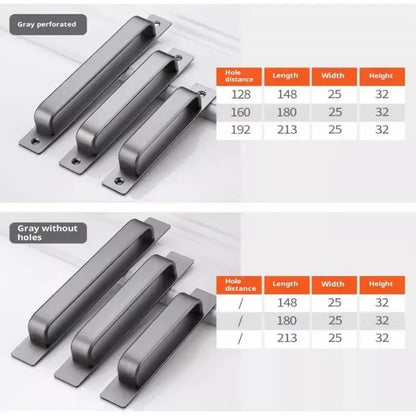 Drill-free Aluminum Handle for Sliding Door Window Drawer Bathroom Push-Pull