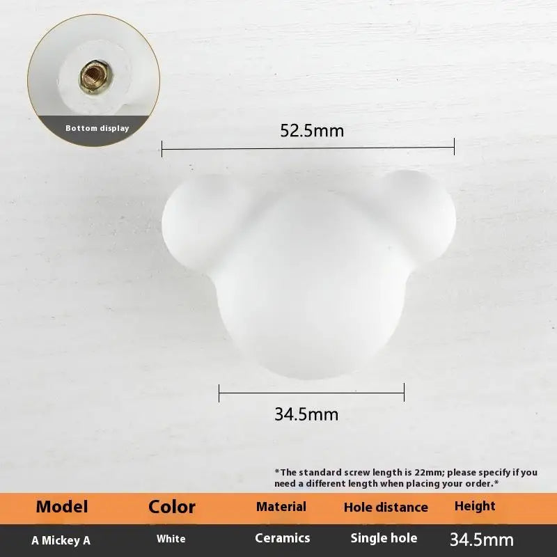 1pc Children's Furniture Handles Nordic Ceramic Children Room Cabinet Handles Macaron Colorful Round Drawer Knobs And Pulls