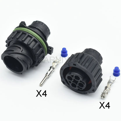 Tyco 4 Pin Round Male Female Sealed Odometer Speed Sensor Connector Plug for HOWO A7 Truck 1-967402-1 1-967325-1