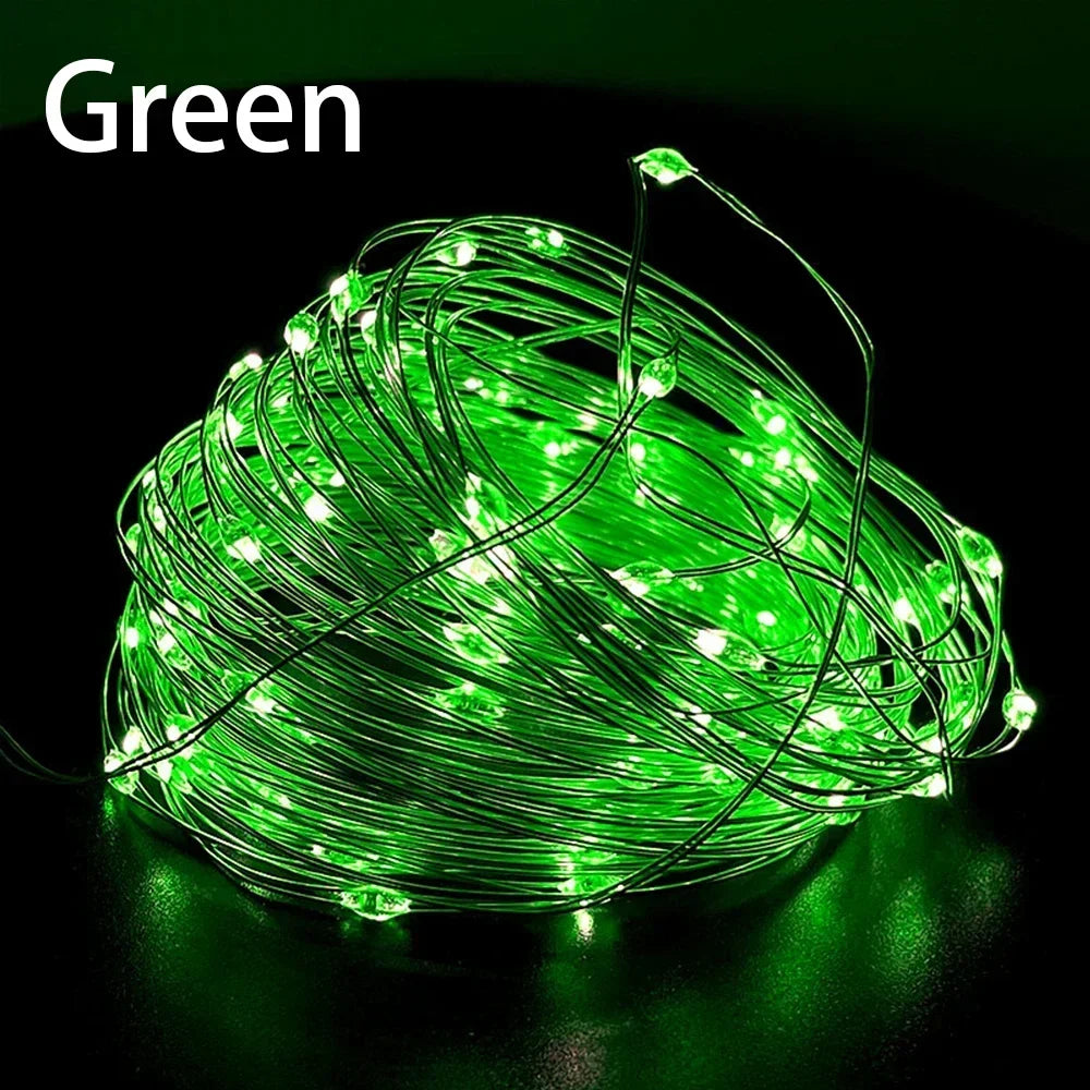 Fairy LED Copper Wire String Lights 1/2/3/5/10/30M USB or Battery Powered for Bedroom Garden Party Wedding Decoration