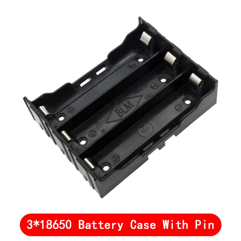 ABS 18650 Battery Holder Case Storage Box with Hard Pin Slots for 1-4 Cells