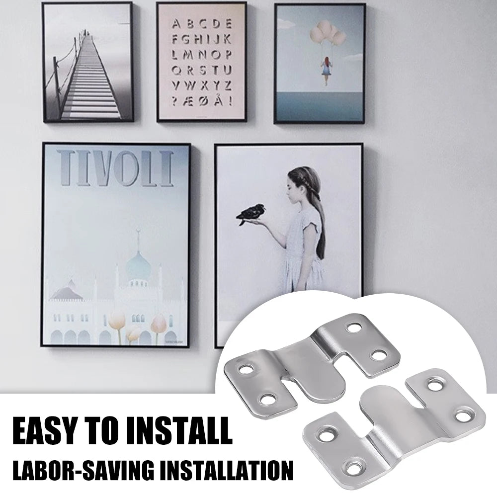 Picture Frame Hooks Stainless Steel Wall Hanger 30/2PCS
