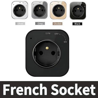 Power Track Universal Socket with USB Wall Mount Power Strip Removable Outlet Adapter