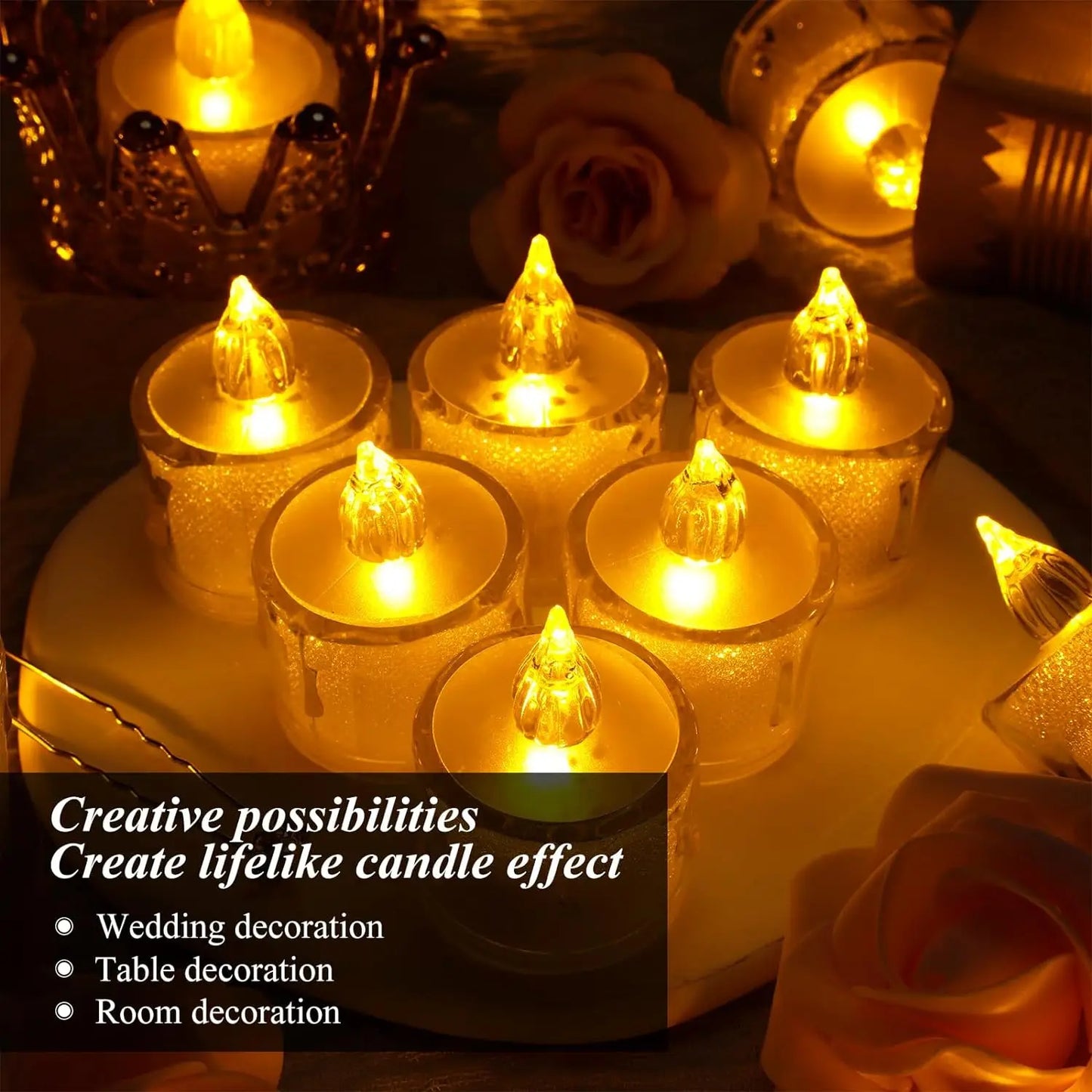 Heart-Shaped LED Flameless Candle Battery Tealight for Home Decor