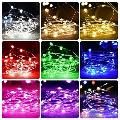 USB Copper Wire LED String Lights Waterproof Fairy Garland 2M/100LED