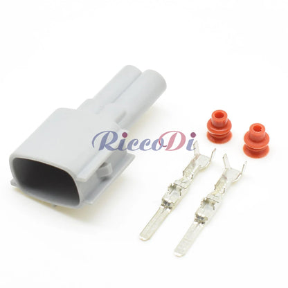 2 Pin Female Male Knock Sensor Connector Fuel Injector Socket Compatible with Toyota Corolla 6189-0611 90980-11875
