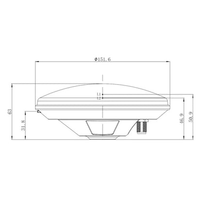 L1 L2 GNSS Antenna Trim Ble Agricultural GPS Antenna RTK F9P GPS GLO BDS GAL STARF-107 Antenna M90SD Magnetic Base