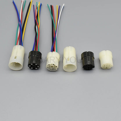 DJ3071-1.5/3.5-11 / DJ3071-1.5/3.5-21 White Automotive 7-Pin Composite Connector — Male Female with 15cm Pre-wired Harness