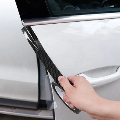 3D Carbon Fiber Sticker – Car Threshold Protective Film Anti-Scratch Waterproof Matte Black Nano Sticker Tape for Car Body