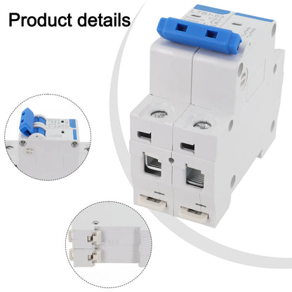 For Solar Photovoltaic Compatible DC 1000V Circuit Breaker Available in 6A to 63A Rated Currents for Overload Protection