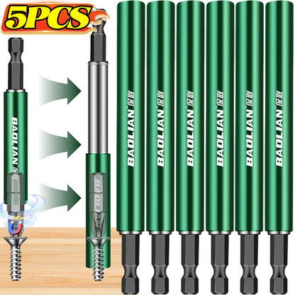 80/120mm Magnetic Hexagonal Handle Extension Connecting Rod 1/4 Telescopic Quick Release Electric Drill Screwdriver Bit Holder