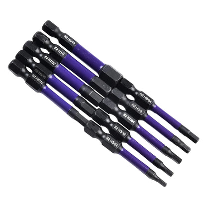 10Pcs Magnetic Hex Head Screwdriver Bit Set 1/4 Shank Screwdriver Bit Imperial 5/64 3/32 7/64  1/8 9/64 5/32 3/16 7/32 1/4 Power