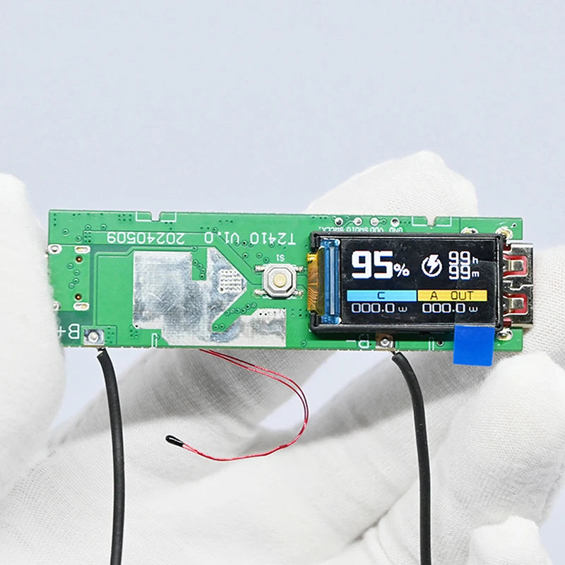 21700 Battery Case Fast Charging Mini Portable Power 22.5W Fast Charging Module TFT Color Screen Digital DIY Power Bank Kit