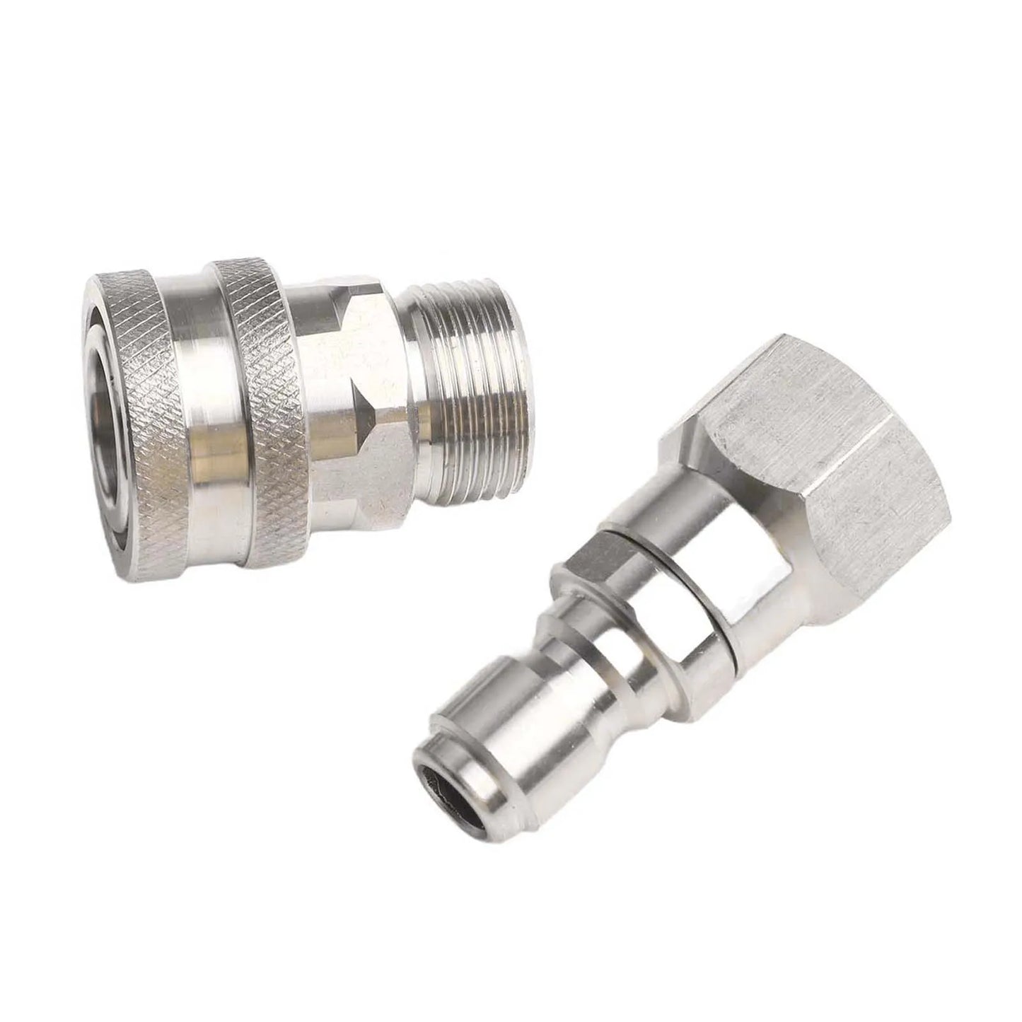Pressure Washer Adapter Kit — 360° Rotation Male &amp; Female Quick Connector Set, Rust-Resistant Fittings
