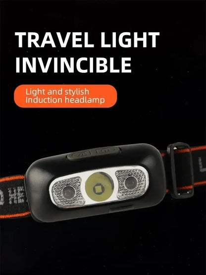 USB-C Rechargeable LED Headlamp Sensor Headlight for Outdoor