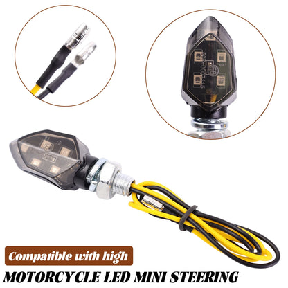 4/2pcs Mini Motorcycle Smoke Lens Turn Signal Light 5LED 12V Amber Blinker Lamp Motorcycle Universal Led Blinker Indicator Light