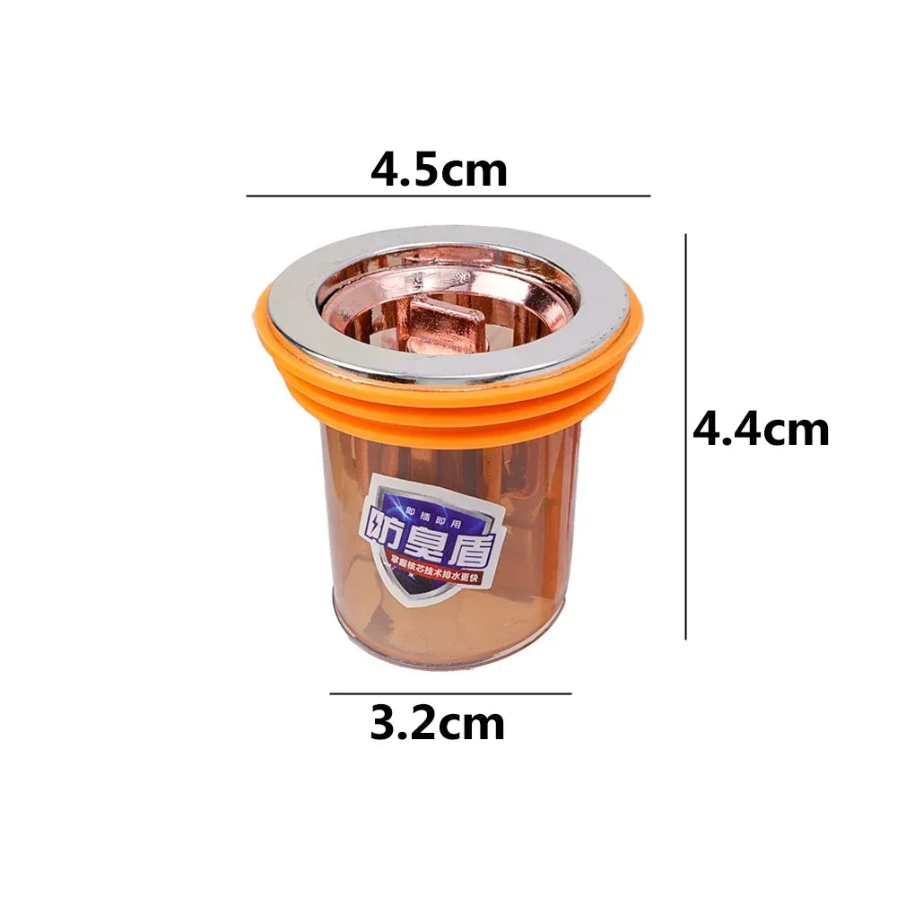 6/1PCS Gravity-Induction Floor Drain-Core Toilet Deodorant Anti-Odor No Smell Bathroom Toilet Sewer Shower Drain for Bathtub