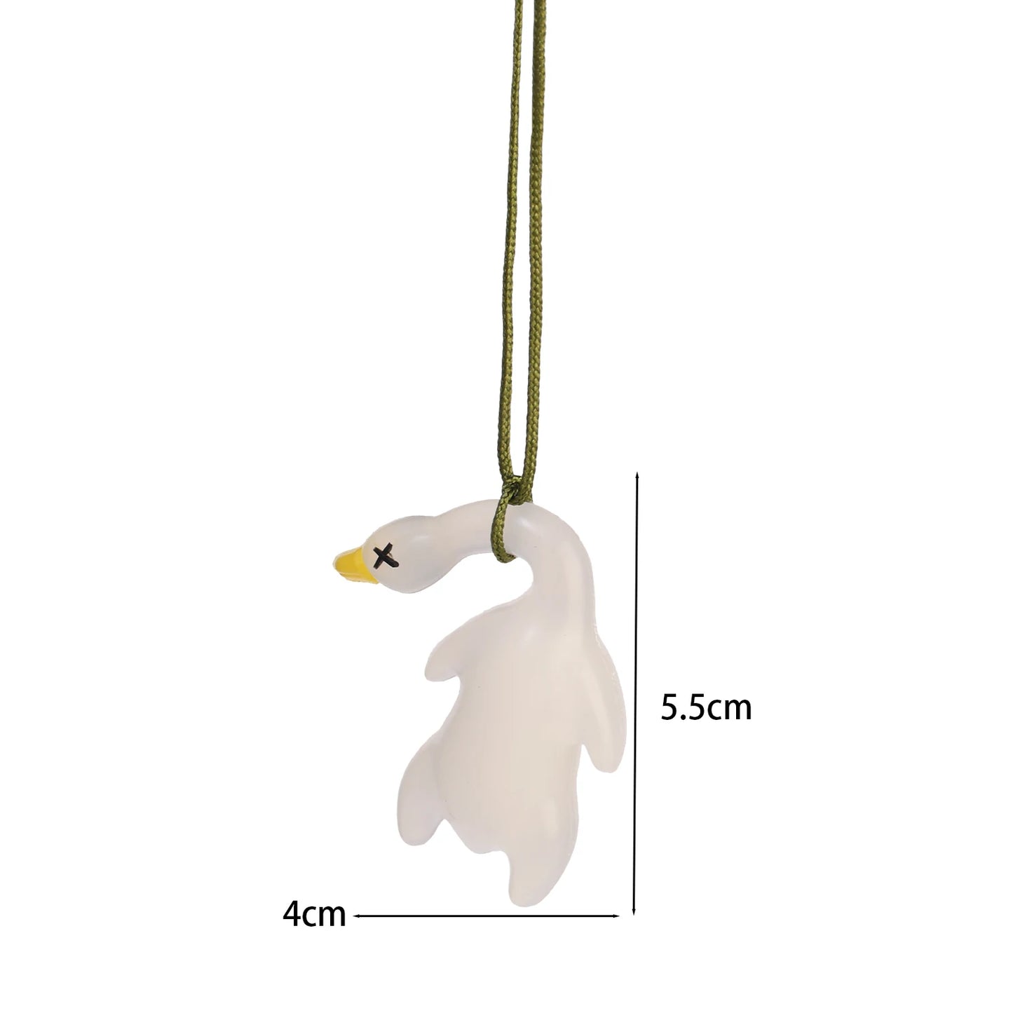 Color-Changing Duck Keychain Cartoon DIY Car Accessory