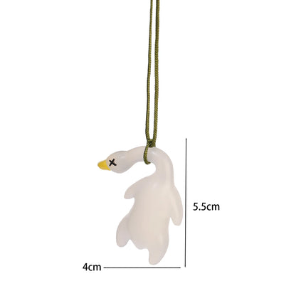 Color-Changing Duck Keychain Cartoon DIY Car Accessory