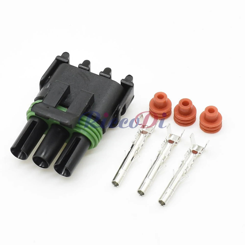 3-Pin 2.5mm Delphi Weather Pack Fuel Injector Connector 12020827 12020829 DJ3031Y-2.5 Male Female