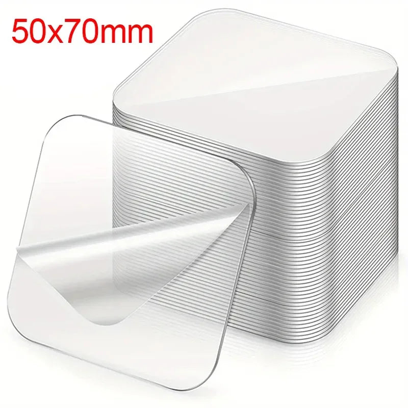 1-50PCS Reusable Ultra-Strong Double Sided Adhesive Tape Nano Transparent Wall Stickers Water Proof Household Products Adhesives