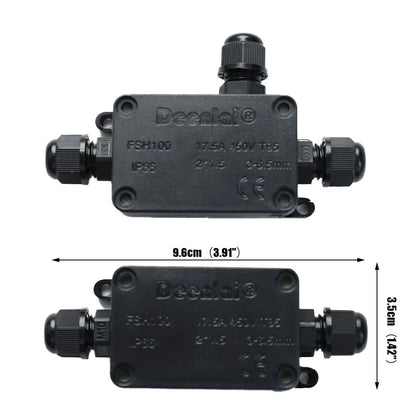 IP66 Waterproof Outdoor Junction Box 2/3 Way Electrical Cable Connector Case