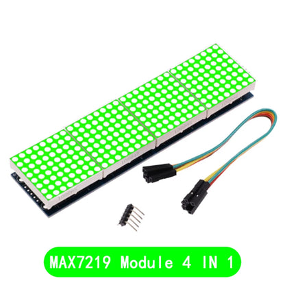 MAX7219 4-in-1 Dot Matrix Display Module with 5-Pin Interface for Arduino Microcontroller Projects