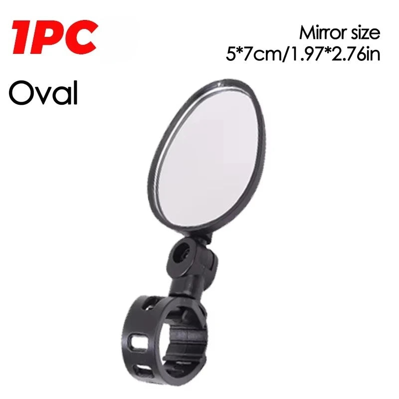 2/1pcs Bicycle Rearview Mirror Adjustable Rotate Auxiliary Handlebar Mount Wide-Angle Convex Cycling Rear View Mirrors Accesso