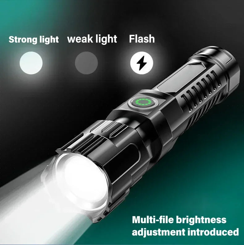 Ultra Bright Rechargeable LED Flashlight Zoomable High Lumens