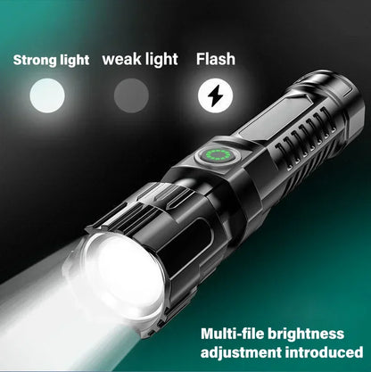 Ultra Bright Rechargeable LED Flashlight Zoomable High Lumens