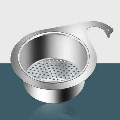 Stainless Steel Sink Strainer Basket Hanging Dry & Wet Separation Filter