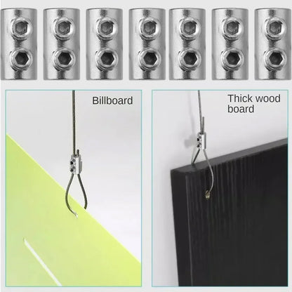 Steel Wire Rope Cable Clamp – Waterproof Metal Copper Adjustable Fixed Clip Crimp Ring Sling Fastener (1/50PCS)