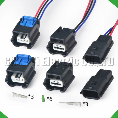 3 Pin Auto Connectors for Radar, Crankshaft Position Sensor, Headlight Adjustment Motor Wire Harness Plug 7283-8852-30 7282-8852-30