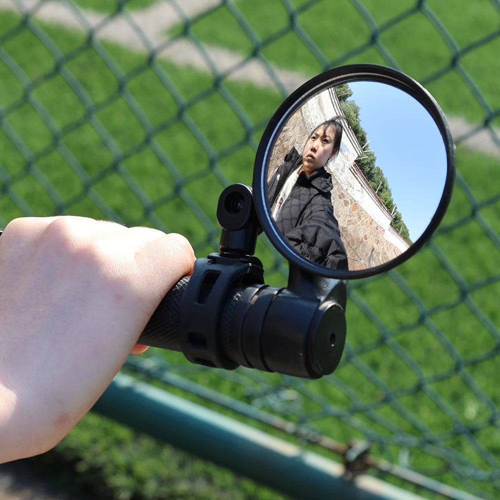 Universal Bike Mirrors Bike Handlebar Adjustable Rotating Wide Angle Rear View Mirror 360 Degree Rotation Cycling Accessories