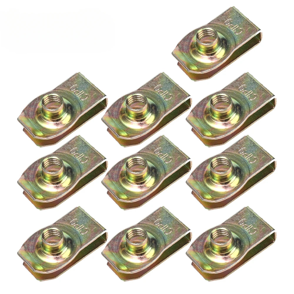 Car Body Bolts & U-nut Clips M4/M5 Engine Under Cover Splash Shield Body Bumper Fender Push Clips Universal Auto Accessories